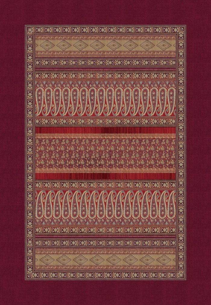 Plaid Piazza Ducale R1 135x190 cm rot (Sofort Lieferbar)
