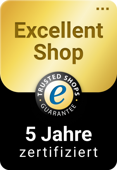 Trusted Shop Awards - Excellent Shop - 5 Jahre zertifiziert